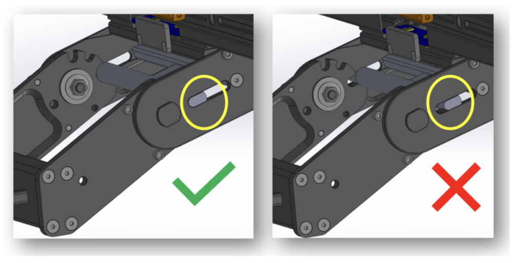 What the release bar looks like when seated and not seated.