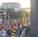 Cyclists gathering at the starting line of the Tour of the Moon 2024