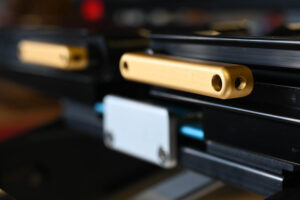 the gold handle on the Quik Rack Mach2 bike rack
