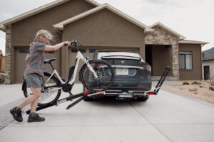 Lesley loads eBike using QuikrStuff ramp