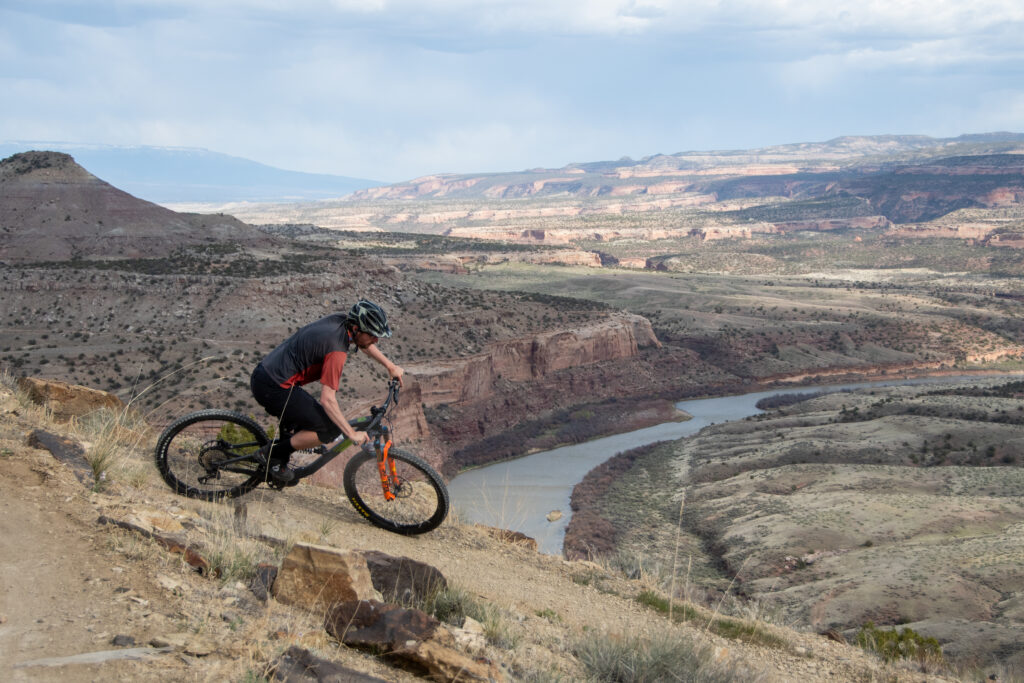 Daniel Rhodes riding Troy Built trail in the Kokopelli Trail system.