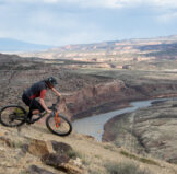 Daniel Rhodes riding Troy Built trail in the Kokopelli Trail system.