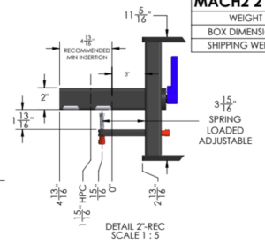1.5" Hitch Dimensions
