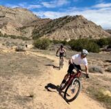 Riding 18 Road trails at the Hotdogger mountain bike race